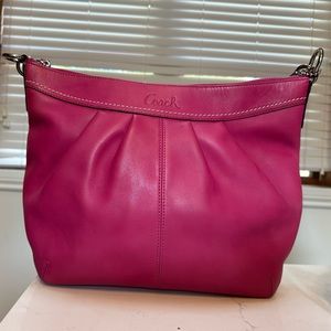 Barbie pink leather coach large bag